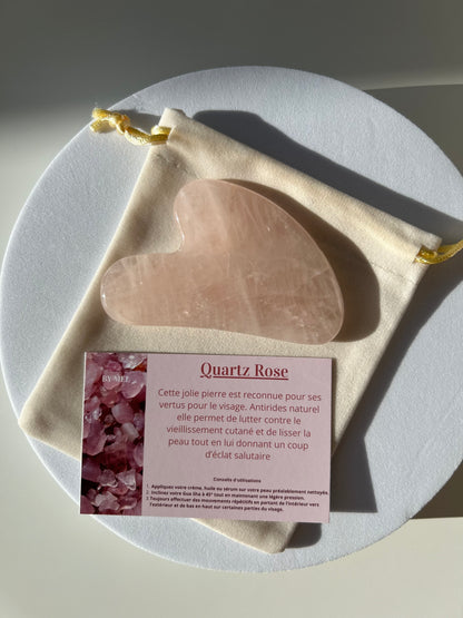 Gua sha Quartz Rose